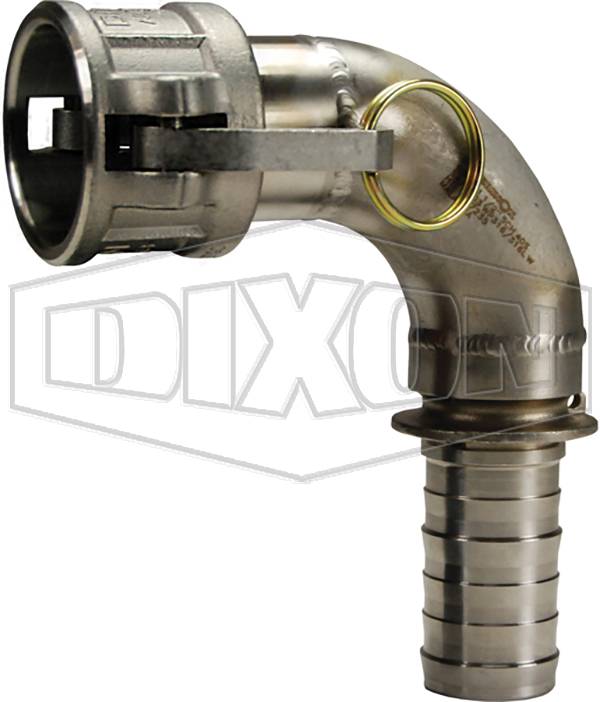 Cam & Groove 90° Type C Coupler x Hose Shank Elbow